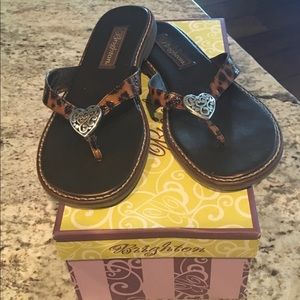 Brighton Orla 2 Flip Flops Sandals. Leopard 6